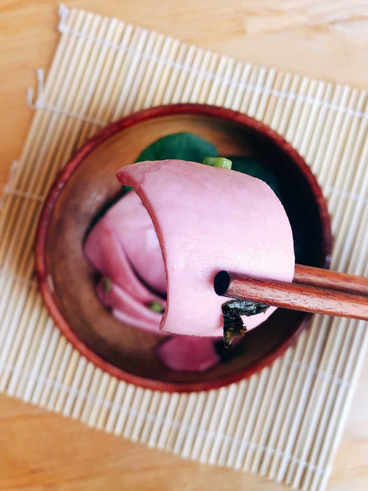 plant-based sashimi with young coconut
