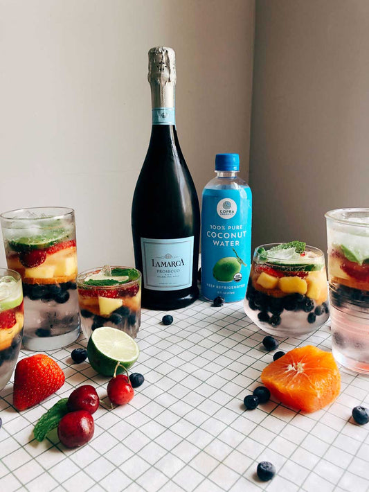 Coconut Water Rainbow Spritzers