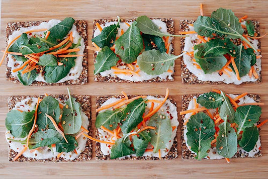 coconut chèvre with carrot flatbreads