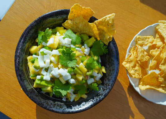Coconut salsa made with Copra's organic young Thai coconut meat