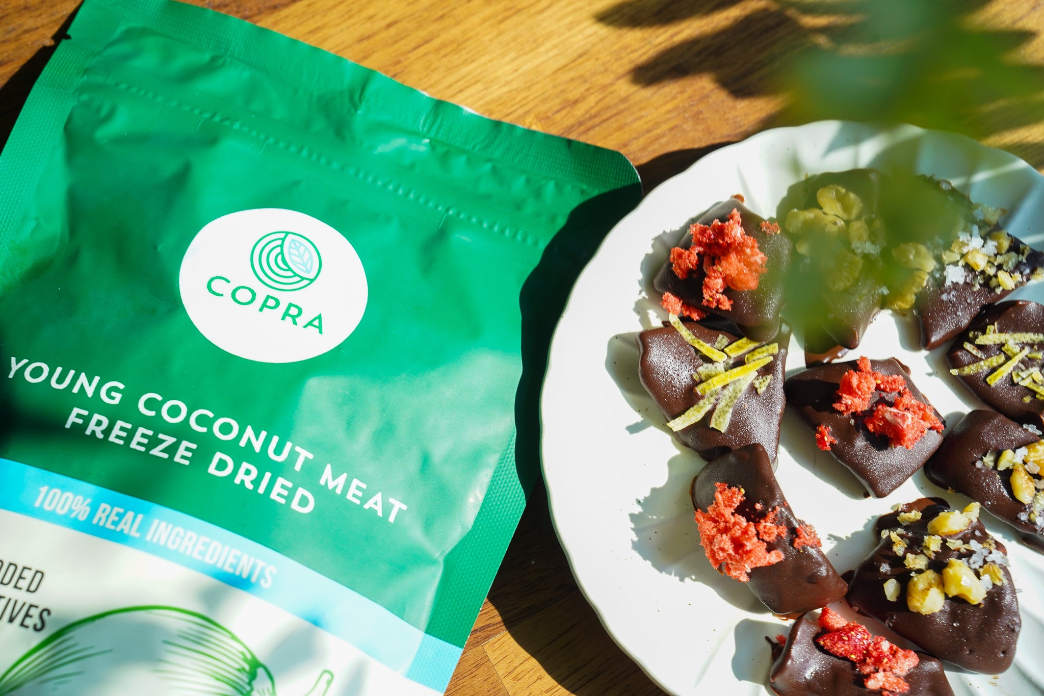 ChocolateCovered Freeze Dried Coconut Copra Coconuts