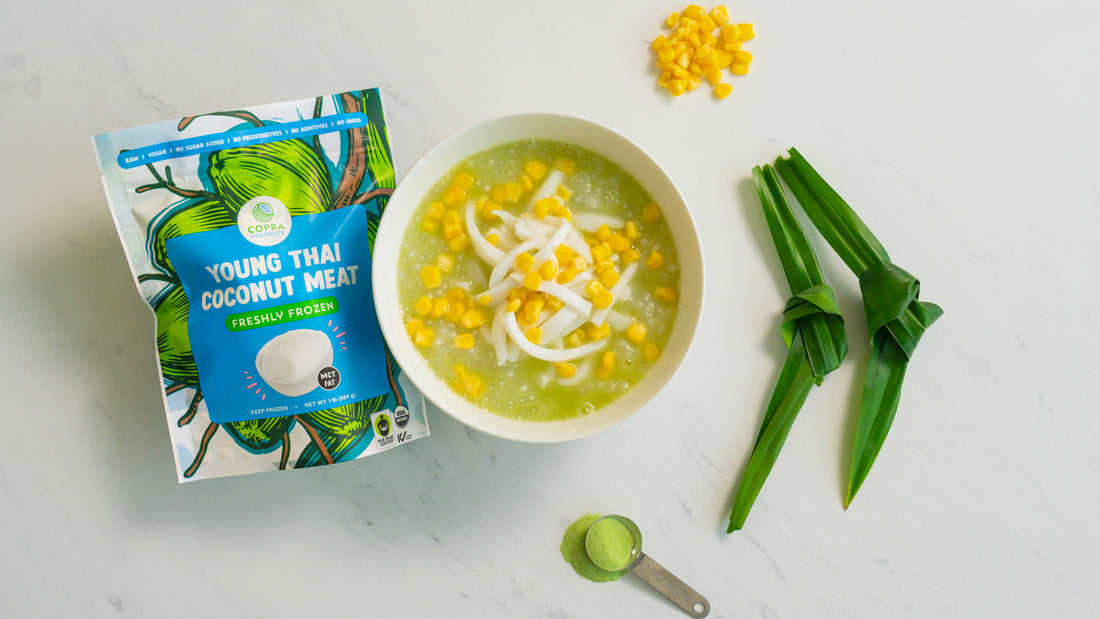 Sago Pearls in Pandan Coconut Milk