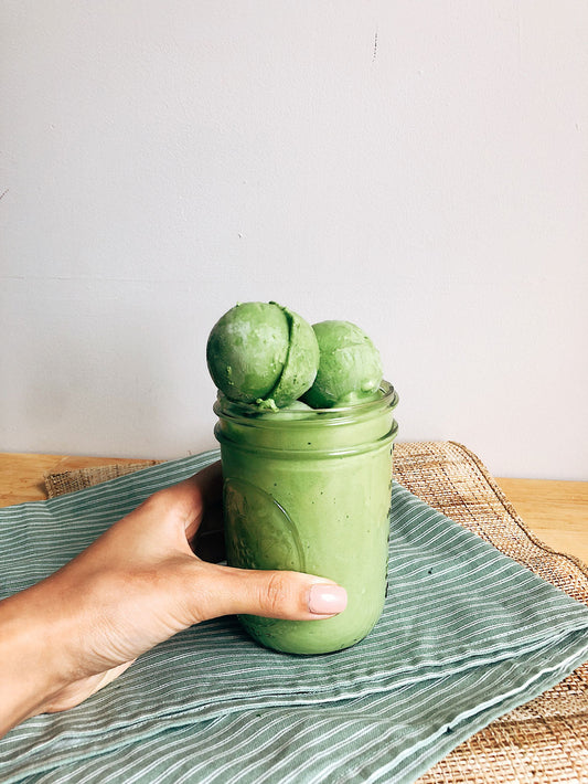 Green Smoothie Fat Bombs with Coconut Milk