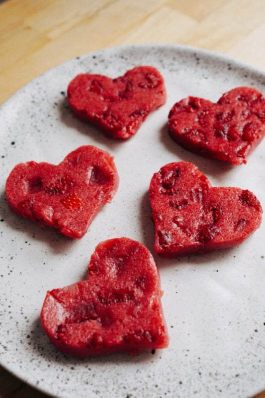 Coconut Berry Jello Hearts