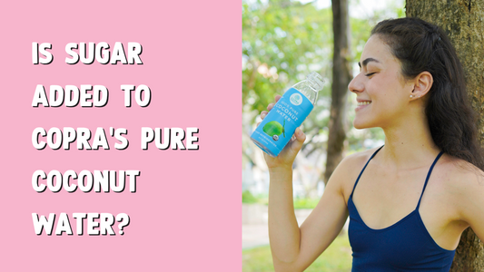 Is sugar added to Copra's coconut water?