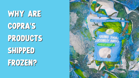 Why are Copra's products shipped frozen?