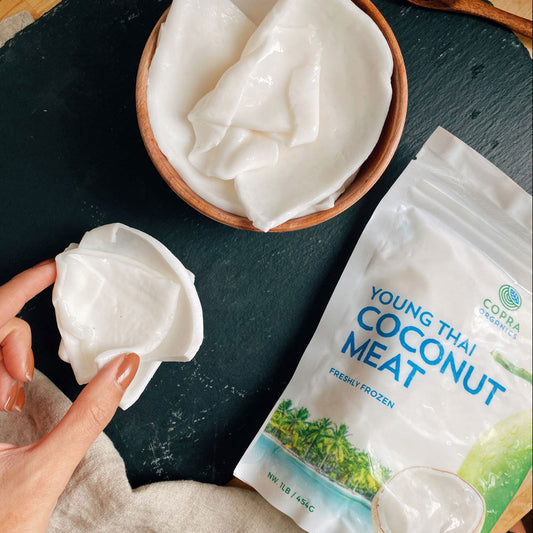Copra's Organic Young Thai Frozen Nam Hom Coconut Meat