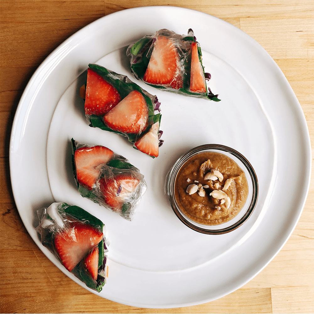 Thai Spring Rolls with Peanut Sauce