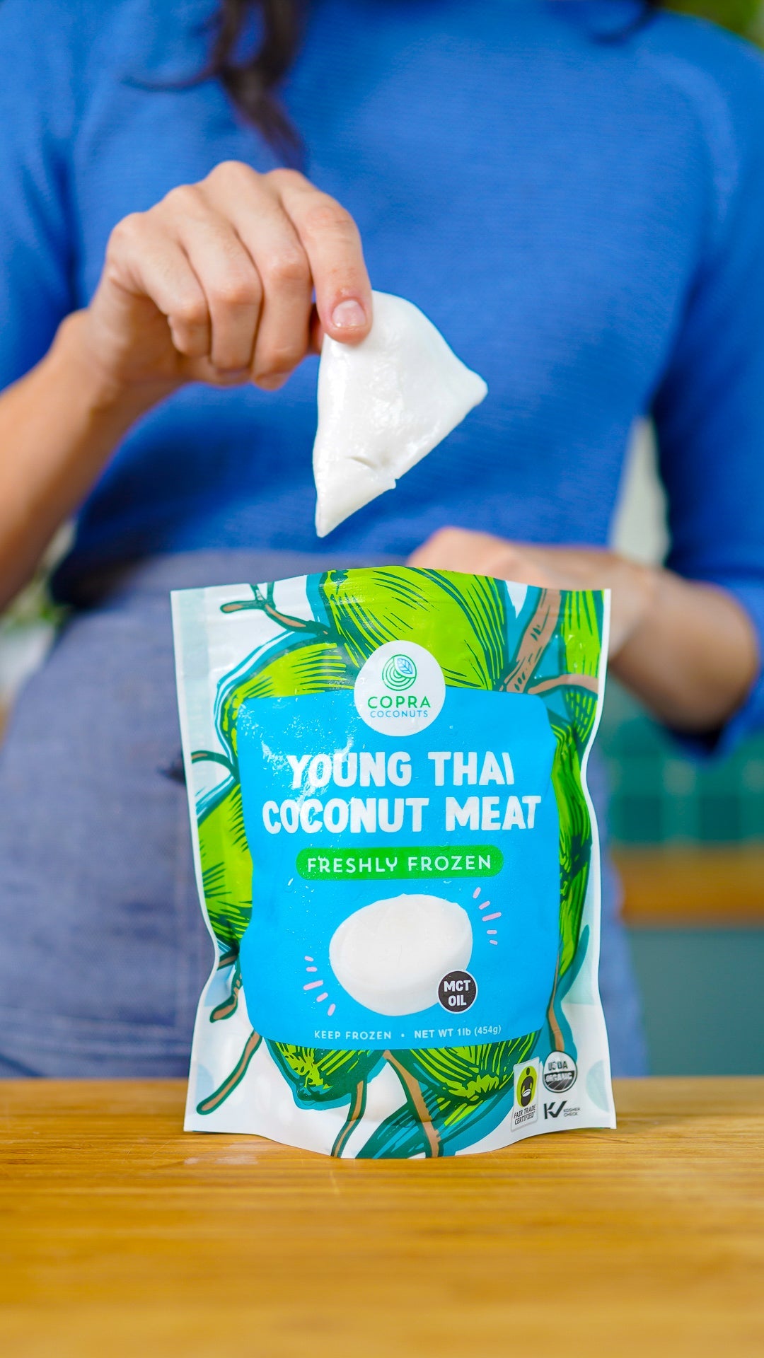 Frozen Organic Young Thai Coconut Meat (1 lb)