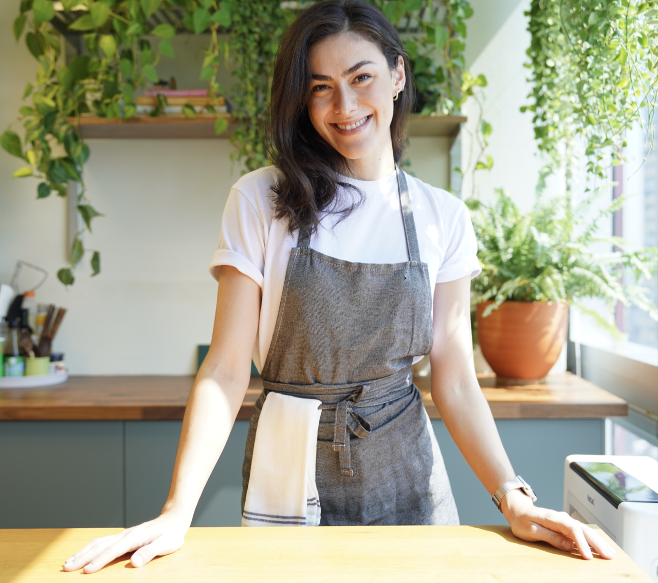 Ivy, the in house chef at Copra Coconuts' kitchen.