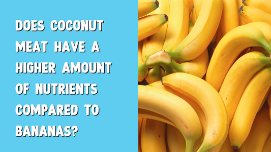 Does coconut meat supply a higher amount of potassium compared to bananas?