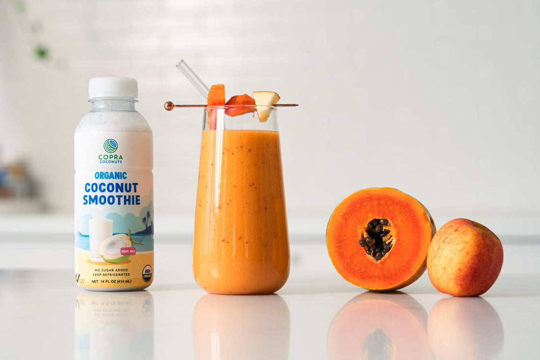 Papaya Banana Apple High Fiber Smoothie