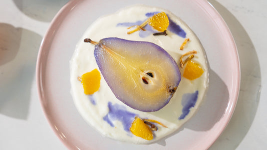 Coconut Water Poached Pears