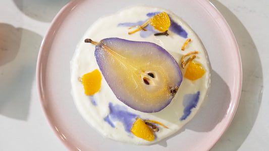Coconut Water Poached Pears