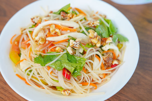 Vegan Yum Woon Sen Thai spicy glass noodle salad