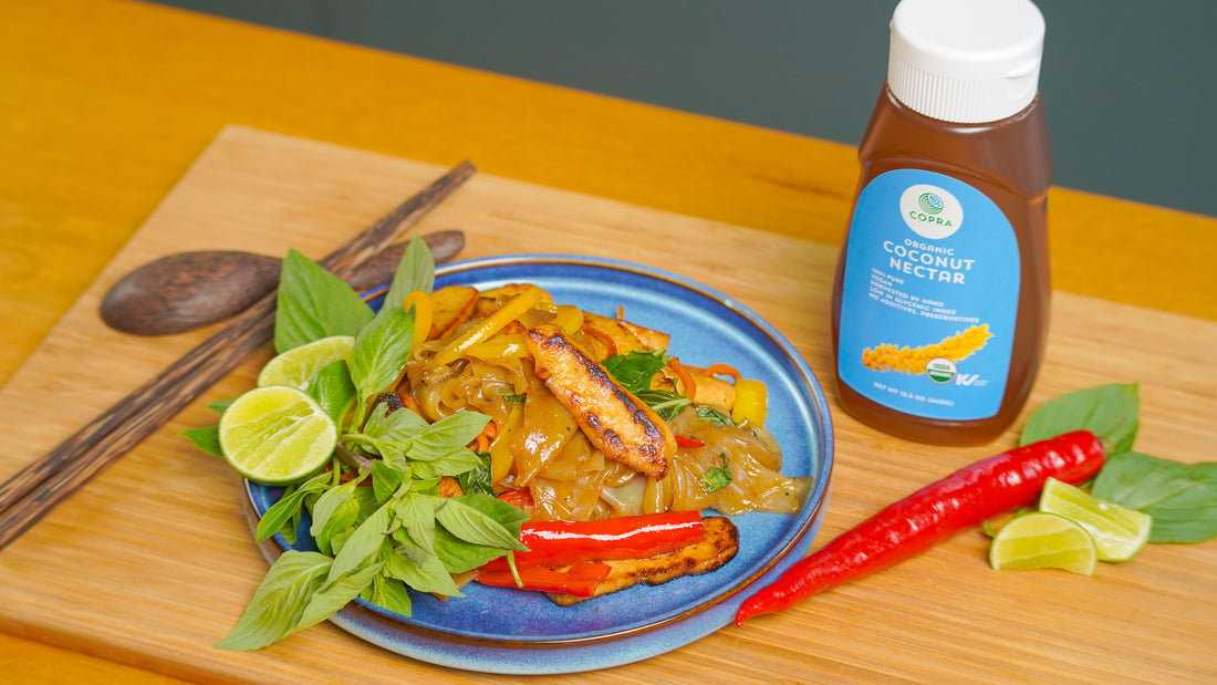 Vegan Pad See Ew Noodles featuring Copra's Organic Coconut Nectar