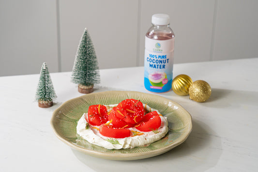 Coconut Water Poached Apples