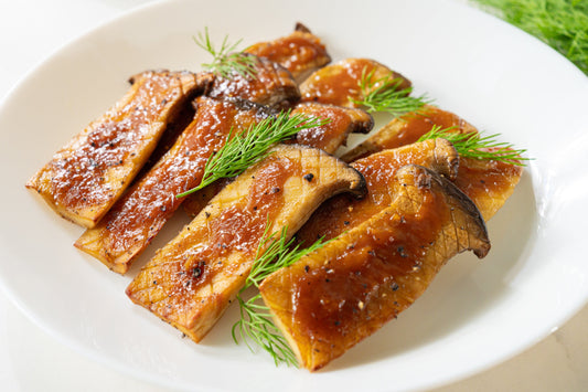 Coconut Nectar Miso Glazed Mushrooms