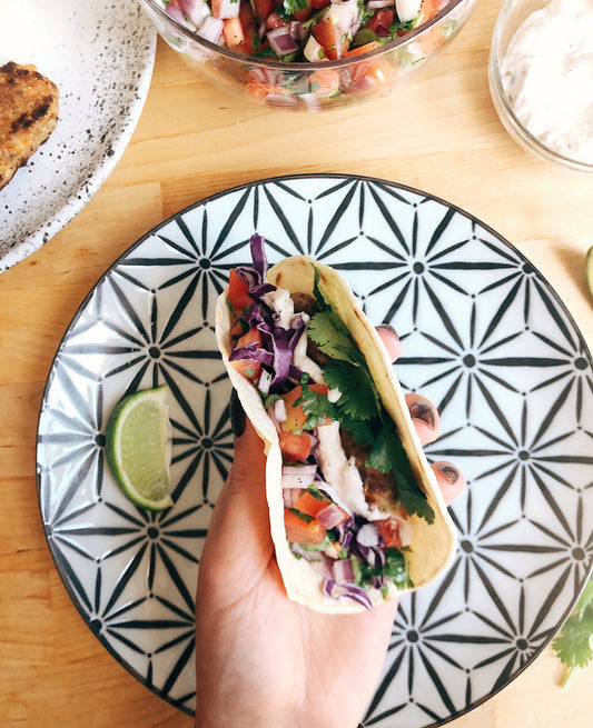 Plant-Based "Fish" Tacos with Young Coconut
