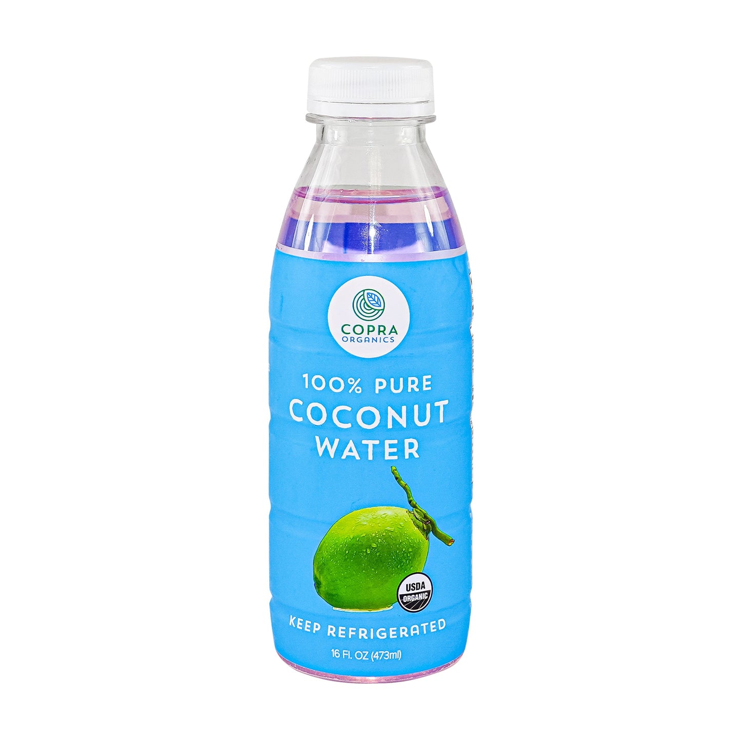 Bottle of Nam Hom Organic 100% Pure Coconut Water From Thailand by Copra Coconut