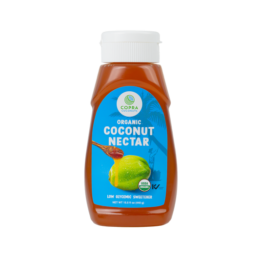 Bottle of Organic Coconut Nectar from Thailand by Copra Coconut