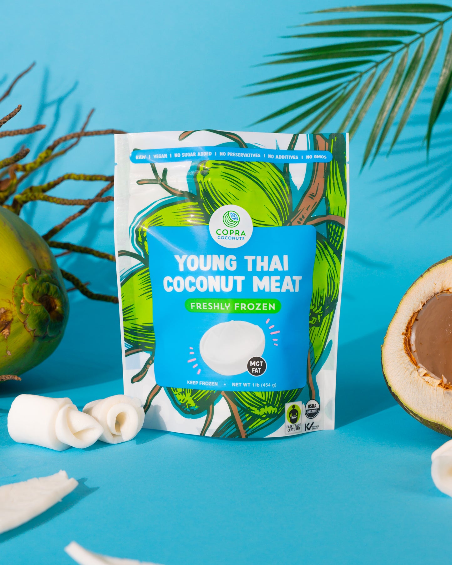 Organic Frozen Young Thai Coconut Meat