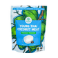 Front View of Organic Frozen Young Thai Coconut Meat - Pristine, creamy frozen coconut meat, captured from the front angle, ready to elevate your culinary creations.